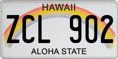 HI license plate ZCL902