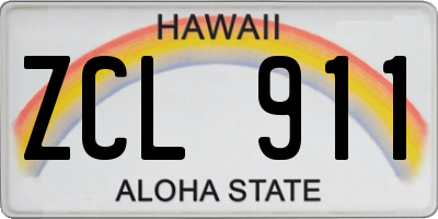 HI license plate ZCL911