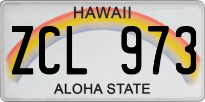 HI license plate ZCL973