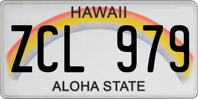 HI license plate ZCL979
