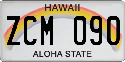 HI license plate ZCM090