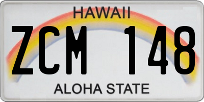 HI license plate ZCM148