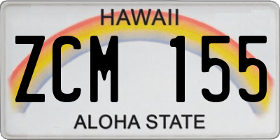 HI license plate ZCM155