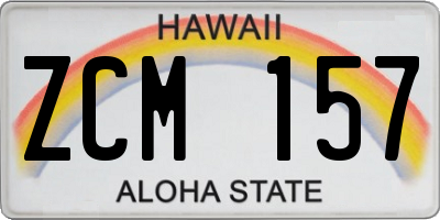 HI license plate ZCM157