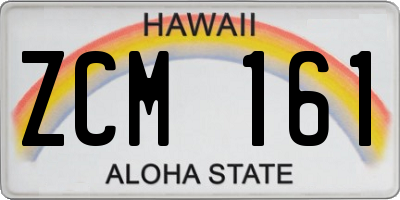 HI license plate ZCM161
