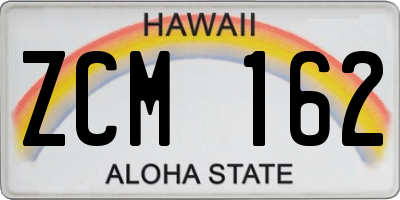 HI license plate ZCM162