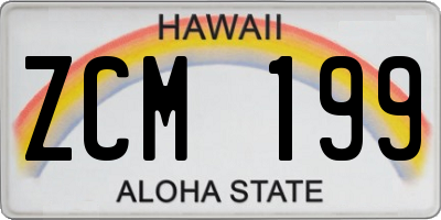 HI license plate ZCM199