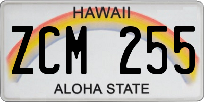 HI license plate ZCM255