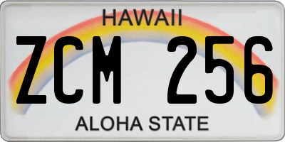 HI license plate ZCM256