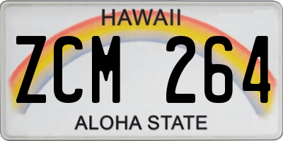 HI license plate ZCM264