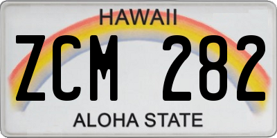 HI license plate ZCM282