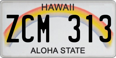 HI license plate ZCM313