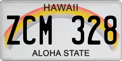 HI license plate ZCM328