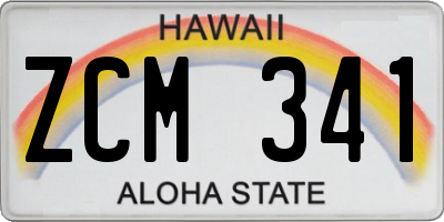 HI license plate ZCM341