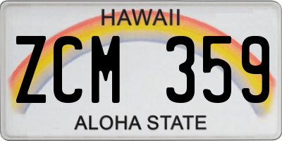 HI license plate ZCM359