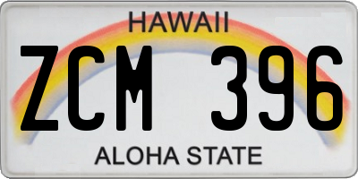 HI license plate ZCM396
