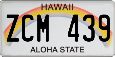 HI license plate ZCM439