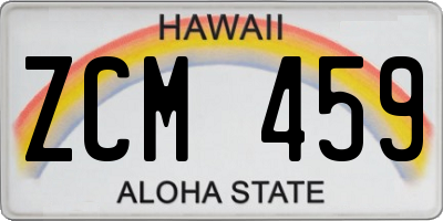 HI license plate ZCM459