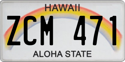 HI license plate ZCM471