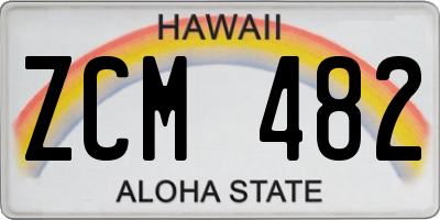 HI license plate ZCM482