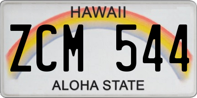 HI license plate ZCM544