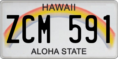 HI license plate ZCM591