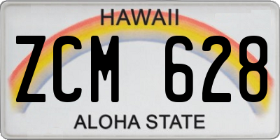HI license plate ZCM628