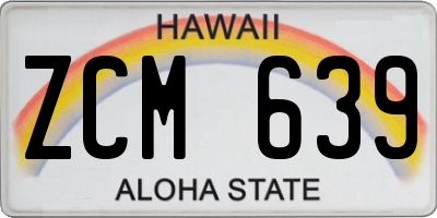 HI license plate ZCM639