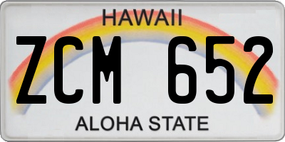 HI license plate ZCM652