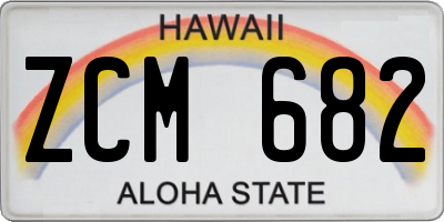 HI license plate ZCM682