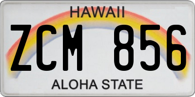 HI license plate ZCM856