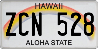HI license plate ZCN528