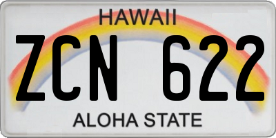 HI license plate ZCN622