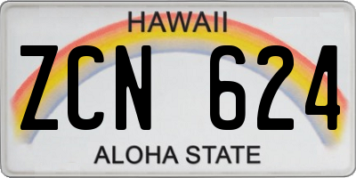HI license plate ZCN624