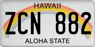 HI license plate ZCN882