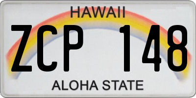 HI license plate ZCP148