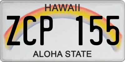HI license plate ZCP155