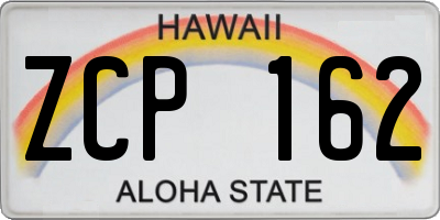 HI license plate ZCP162