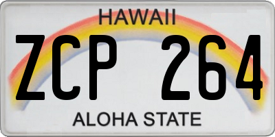 HI license plate ZCP264