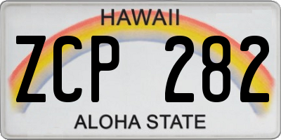 HI license plate ZCP282