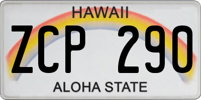 HI license plate ZCP290