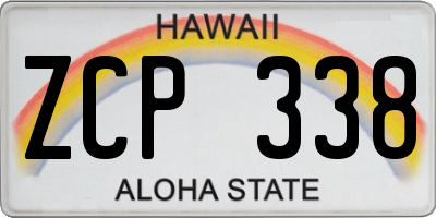 HI license plate ZCP338