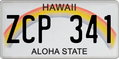 HI license plate ZCP341