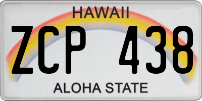 HI license plate ZCP438