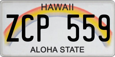 HI license plate ZCP559