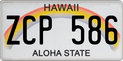 HI license plate ZCP586