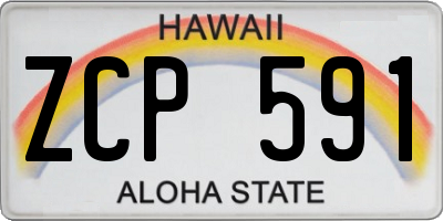 HI license plate ZCP591