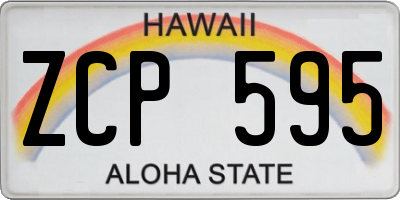 HI license plate ZCP595