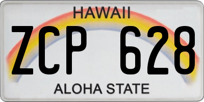 HI license plate ZCP628