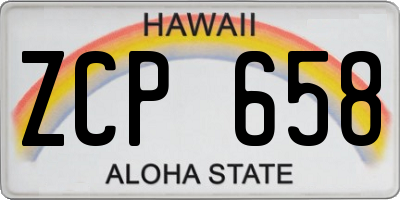 HI license plate ZCP658